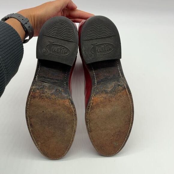 Justin Boots Vintage Red Women's Cowboy Boots - Picture 6 of 6